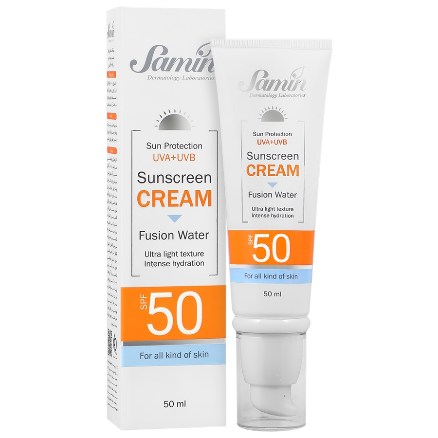 کرم ضد آفتاب فیوژن واتر انواع پوست SPF50
